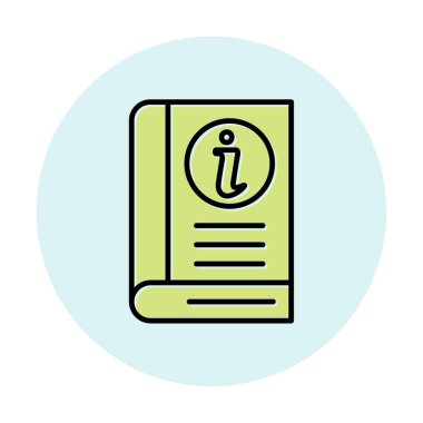 Bilgi Defteri simgesi. dosya simgesi. vektör illüstrasyonu