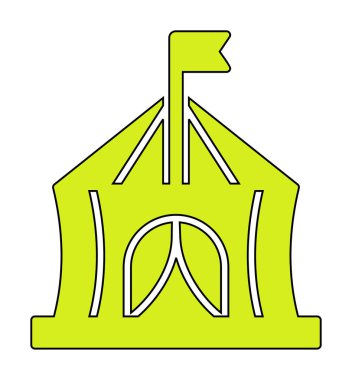 sirk çadırı simge vektör çizim