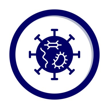 covid-19 parçacık işareti, vektör çizimi, virüs simgesi