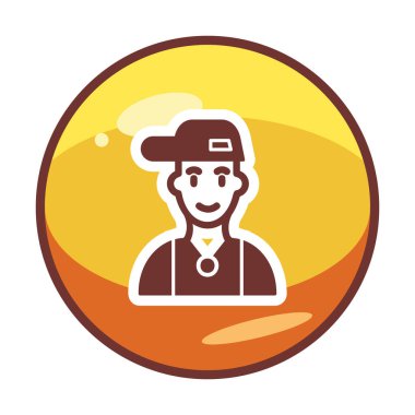 Rapçi. Web simgesi basit illüstrasyon