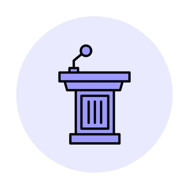 Podyum simgesinin vektör illüstrasyonu 