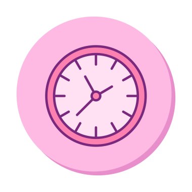 Saat simgesi, vektör illüstrasyonu, zaman simgesi 