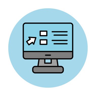 Basit Online Course Üniversitesi simgesi, vektör illüstrasyonu