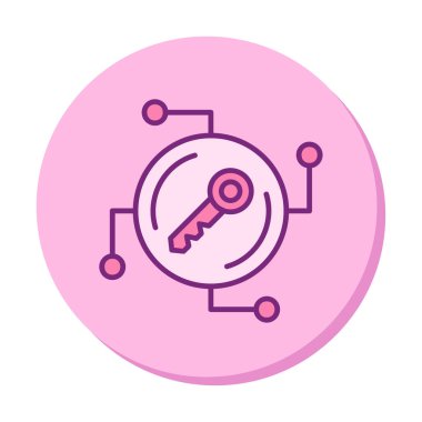 Anahtar ağ simgesi vektör illüstrasyonu 