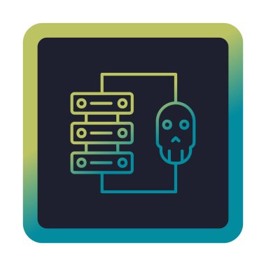 veri merkezi ve ikon vektör illüstrasyon tasarımı hacklenmesi