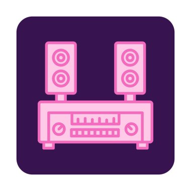 renk çizgisi ses hoparlörleri vektör çizimi 