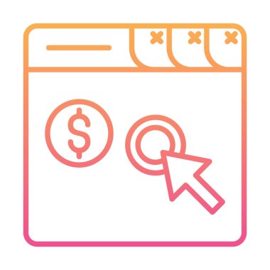 Her Tıklama simgesine Öde, vektör illüstrasyonu