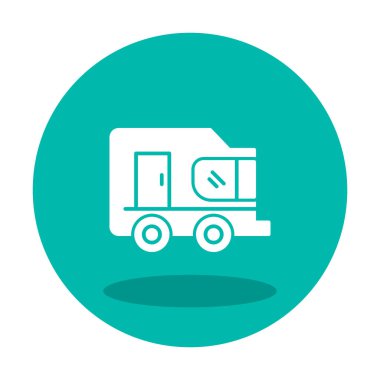 Basit Karavan simgesi vektör illüstrasyonu  