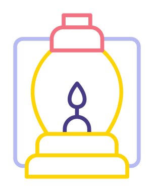 fener düz simgesi, vektör illüstrasyonu 