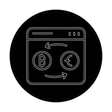 döviz kuru web sitesi vektör simgesi