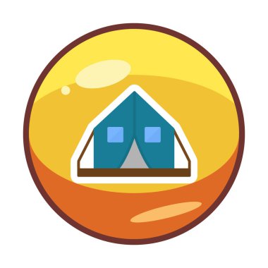 çadır simgesi, vektör çizimi  