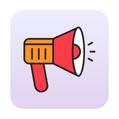 megafon ikonu. Hoparlör vektör illüstrasyonu. düz dizayn