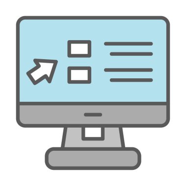 Basit Online Course Üniversitesi simgesi, vektör illüstrasyonu