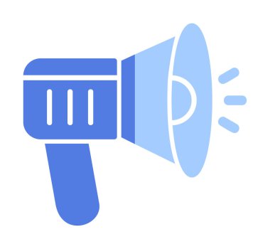 megafon ikonu. Hoparlör vektör illüstrasyonu. düz dizayn