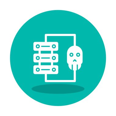 veri merkezi ve ikon vektör illüstrasyon tasarımı hacklenmesi