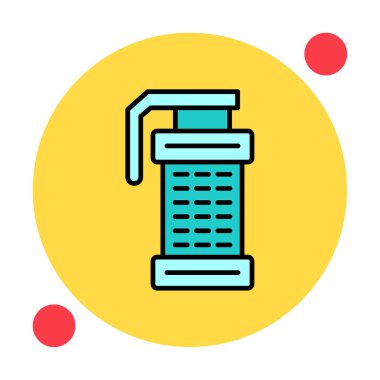 Smoke Grenade web simgesi, vektör illüstrasyonu