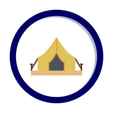 kamp çadırı ikonu vektör illüstrasyonu