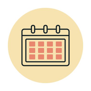 Takvim web simge vektör çizim