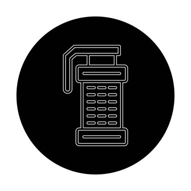 Smoke Grenade web simgesi, vektör illüstrasyonu