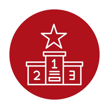 Podyum Şampiyonası ikon vektör illüstrasyonu