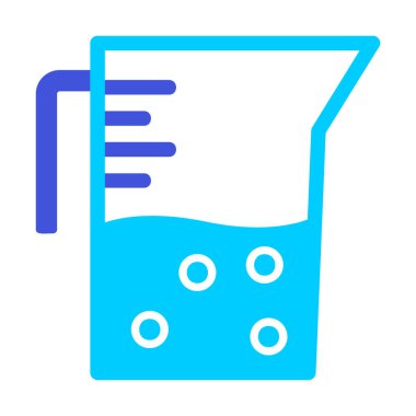 Beaker modern simgesinin vektör illüstrasyonu                          