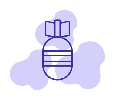 Hava Bombası web simgesi, vektör illüstrasyonu  