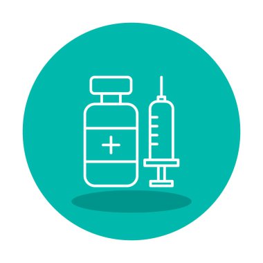 Aşı simgesi vektör tasarımlı şırınga