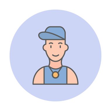 Hip Hop Man ikon vektör illüstrasyonu