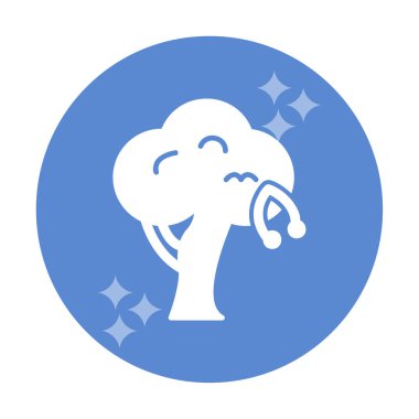 Kiraz ağacı web simgesi vektör illüstrasyonu