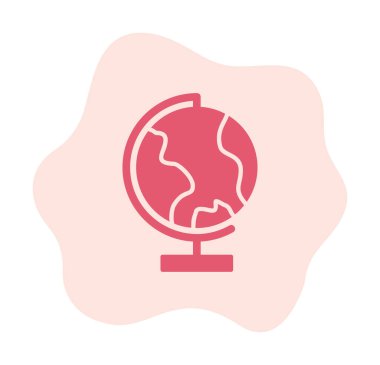 dünya ikonu vektör illüstrasyon tasarımı