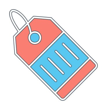 Fiyat Etiketi simgesi, vektör illüstrasyonu basit tasarım