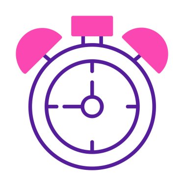 Alarm saati web simgesi, vektör illüstrasyonu