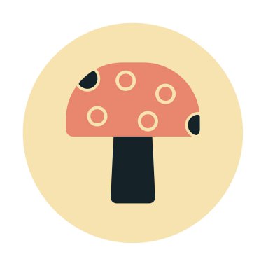 Mushroom icon, vector illustration simple design