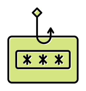 Phishing simgesi, düz tasarım illüstrasyon tasarımı