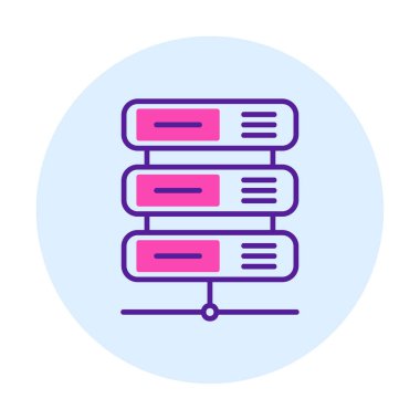 Veri sunucu simgesinin vektör illüstrasyonu 