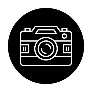fotoğraf makinesi ikon vektör illüstrasyonu                      