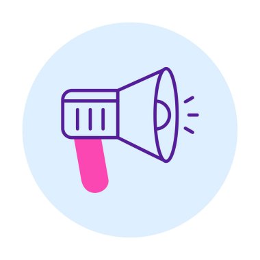 megafon ikonu. Hoparlör vektör illüstrasyonu. düz dizayn