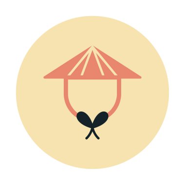 Çin şapkası. Web simgesi basit illüstrasyon 