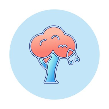 Kiraz ağacı web simgesi vektör illüstrasyonu