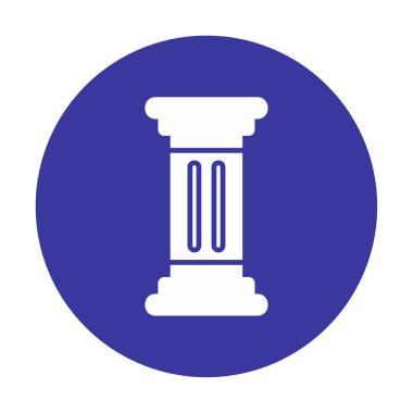 Sütun düz simgesinin vektör illüstrasyonu