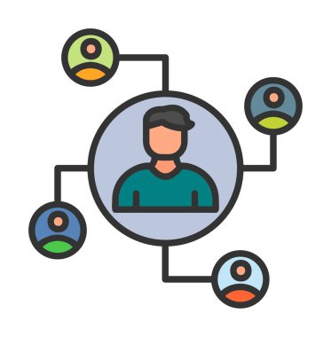 Basit düz sosyal ağ simgesi logottipiName