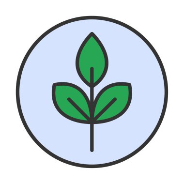 Yaprak logosu tasarımının vektör çizimi. Ekoloji kavramı 