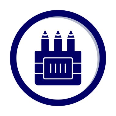 Renkli Kalem simgesi vektör illüstrasyonu