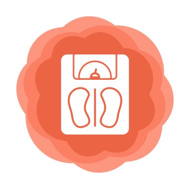 Basit Ağırlık Ölçekleme simgesi, vektör illüstrasyonu