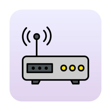 Modern Modem simge vektör çizimi