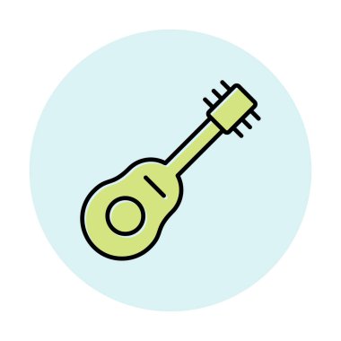 düz gitar simgesi illüstrasyonu  