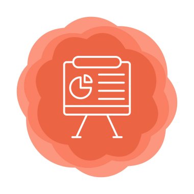 Sunum tahtası simgesi, vektör illüstrasyonu   