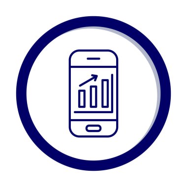 akıllı telefon ekran vektör simgeleri üzerinde analiz