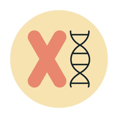 Basit Kromozom ikon vektör çizimi 