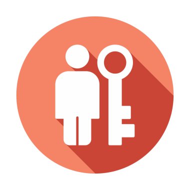 anahtar kişi ikon vektör illüstrasyonu